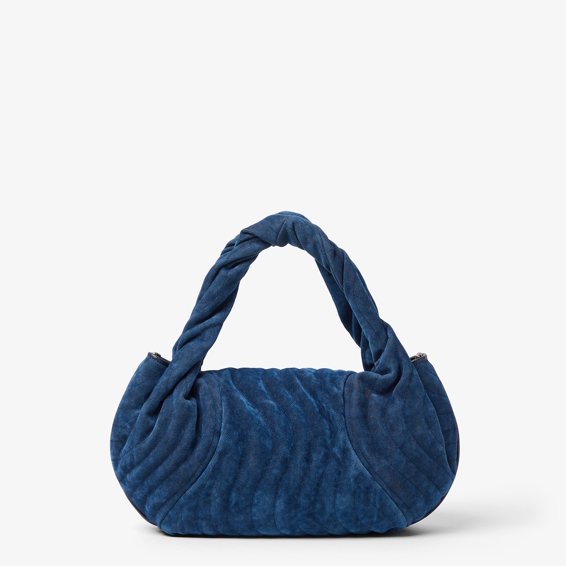 FENDI Fendi Spy Small Blue FF flocked denim quilted bag - Image 5